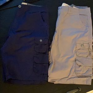 badge cargo shorts/blue cargo shorts